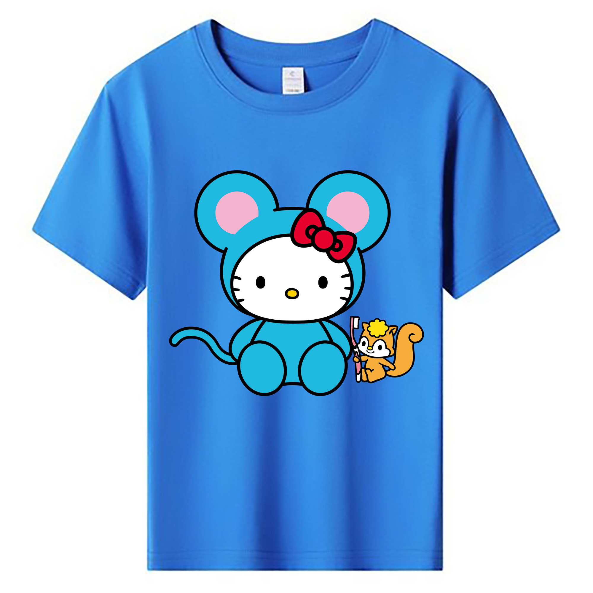 （画像用） Hello Kitty ハローキティ 綿100％キッズTシャツ（フロントプリント）